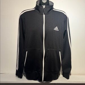 Adidas Black Jacket with White Accents